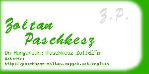 zoltan paschkesz business card